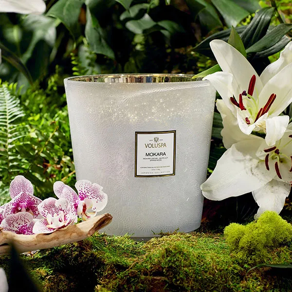 Bộ Nến Mini Voluspa Pedestal Cool Tones Candle Set - Nến thơm - Vua Hàng Hiệu