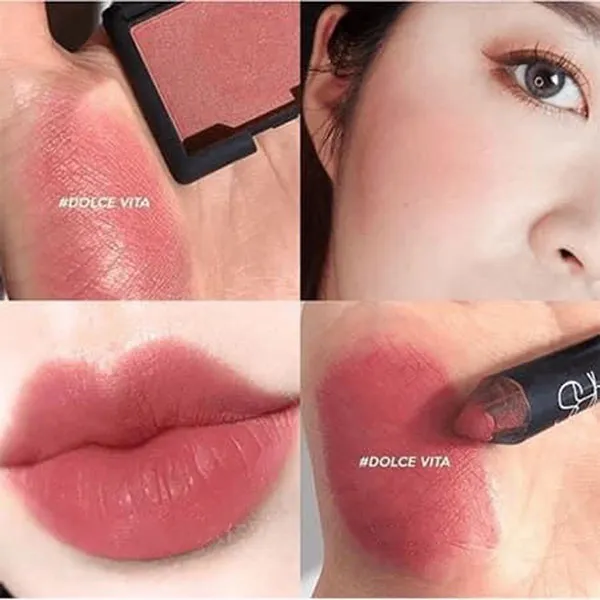 Set Son Bút Chì Nars Mini Velvet Matte Lipstick Pencil Duo Màu Cruella/Dolce Vita - Son Môi - Vua Hàng Hiệu