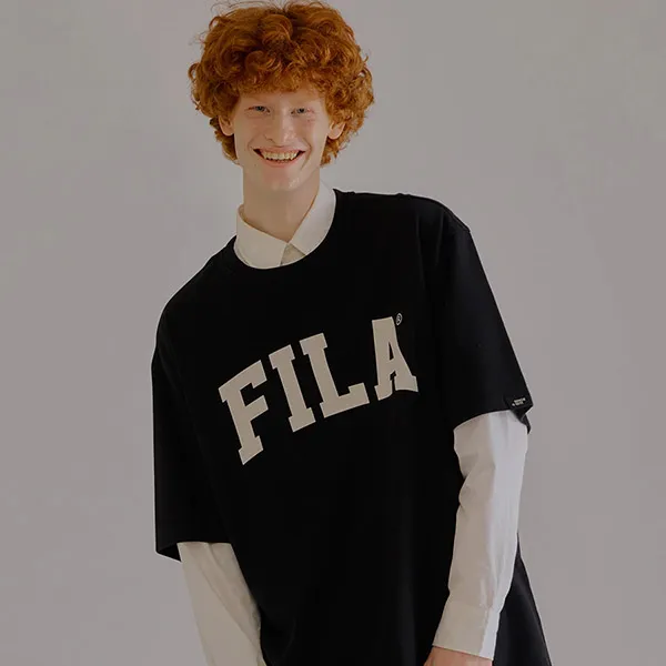 Áo Thun Unisex Fila New Prep Arch Logo Màu Đen - Thời trang - Vua Hàng Hiệu