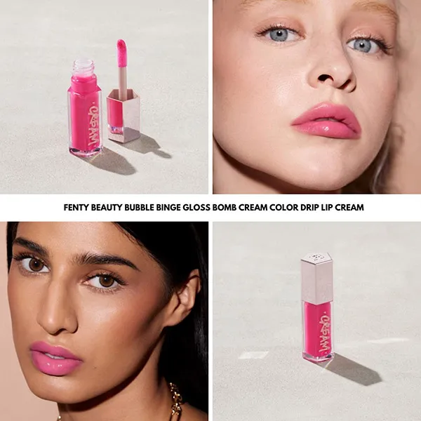 Set Son Bóng Fenty Beauty By Rihanna Gloss Bomb Cream Double Take Lip - Son Môi - Vua Hàng Hiệu