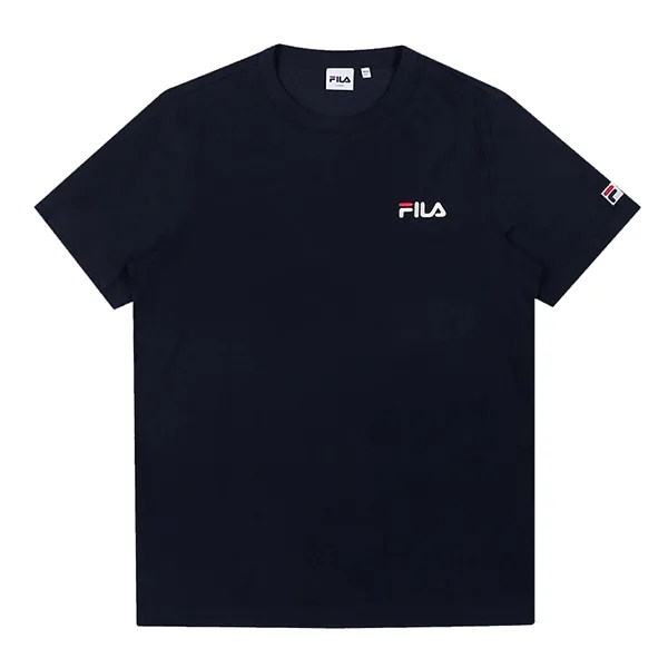 Áo Thun Unisex Fila Essential Small Logo Round Màu Đen