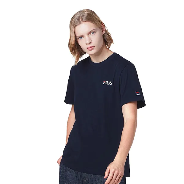 Áo Thun Unisex Fila Essential Small Logo Round Màu Đen