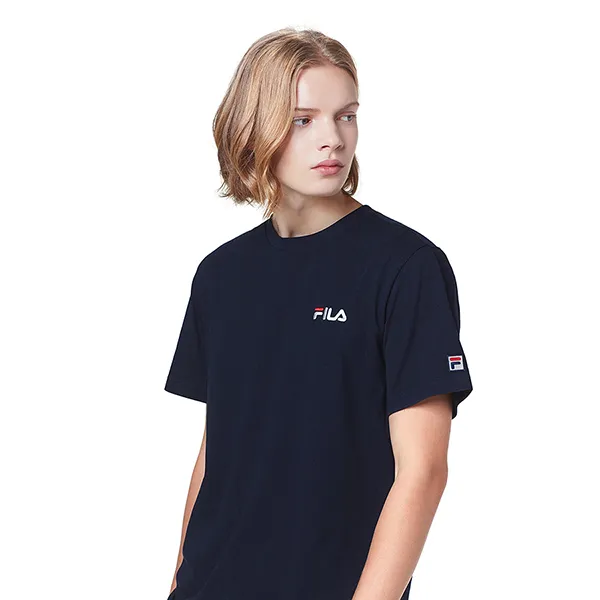 Áo Thun Unisex Fila Essential Small Logo Round Màu Đen