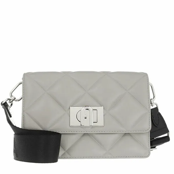 Túi Đeo Chéo Furla 1927 Soft Mini Crossbody Marmo C Nero Màu Xám