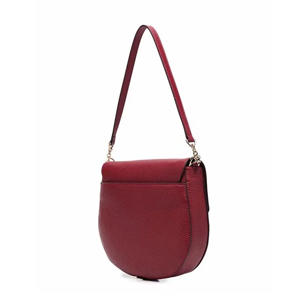 Túi Xách Furla Club 2 Pebbled Shoulder Bag Màu Đỏ
