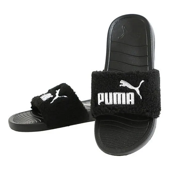 Dép Puma Popcat 20 Sherpa Slides Sandals Slipper 375955-01 Màu Đen Size 35.5 - Dép - Vua Hàng Hiệu