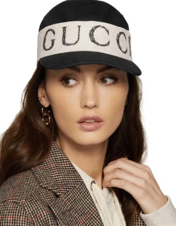 Mũ Gucci Baseball Hat With Headband 492545 Màu Đen Trắng Size XS - Mũ nón - Vua Hàng Hiệu