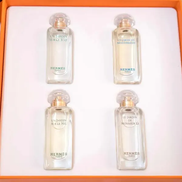 Set Nước Hoa Hermès Mini Jardin Collection Coffret Set 4 Chai Mini x 7.5ml