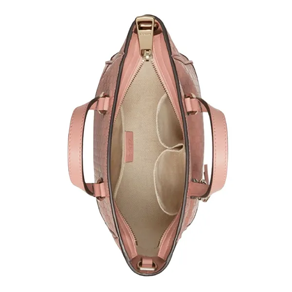 Túi Xách Tay Gucci Leather Pink Guccissima Cross Body Màu Hồng Nude - 4