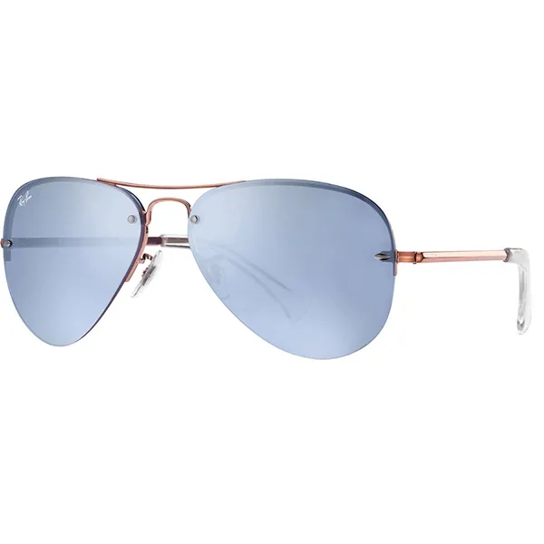 Kính Mát Rayban RB3449 90351U Bronze Copper Violet Mirror Màu Xanh Bạc
