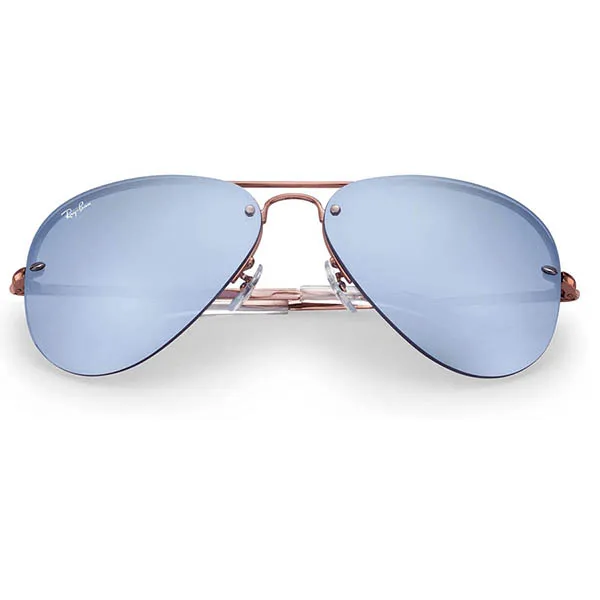 Kính Mát Rayban RB3449 90351U Bronze Copper Violet Mirror Màu Xanh Bạc