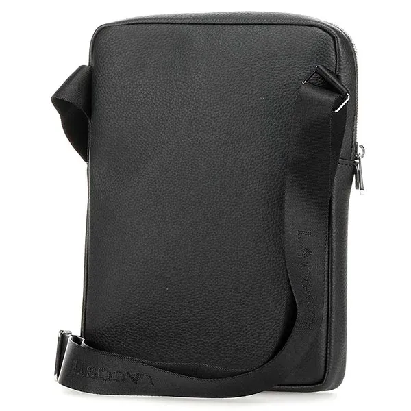 Túi Lacoste Men's Small Black Crossbody Bag With Zip Màu Đen - Túi xách - Vua Hàng Hiệu
