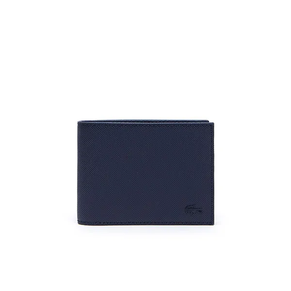 Ví Lacoste Men's Classic Petit Piqué Six Card Wallet Màu Xanh Navy - Túi xách - Vua Hàng Hiệu