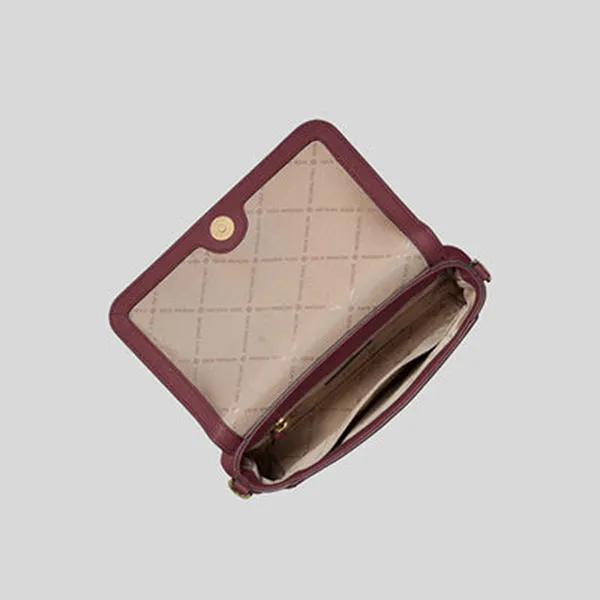 Túi Xách Michael Kors MK Medium Saffiano Leather Convertible Crossbody Bag Merlot 35T8GTTU2L Màu Đỏ Thẫm