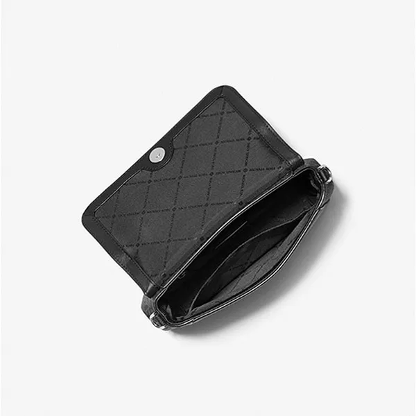 Túi Xách Michael Kors MK Medium Logo Convertible Crossbody Bag In Black 35S9STTC6B Màu Đen