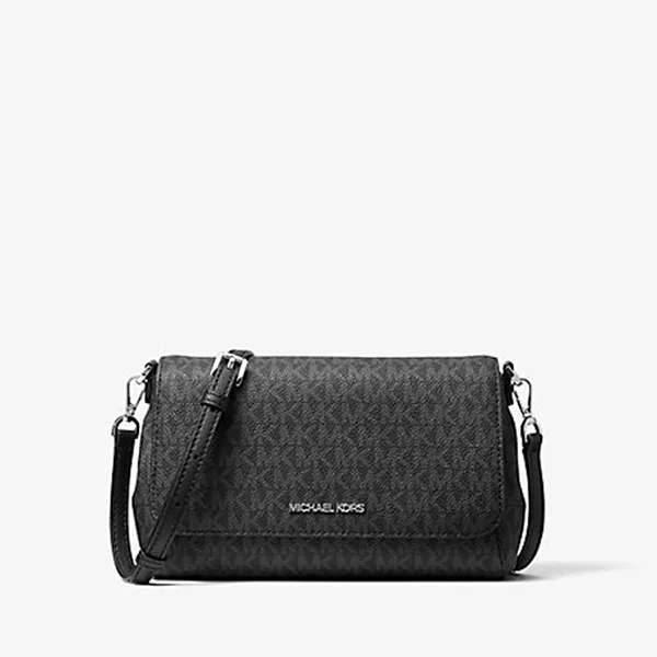 Túi Xách Michael Kors MK Medium Logo Convertible Crossbody Bag In Black 35S9STTC6B Màu Đen
