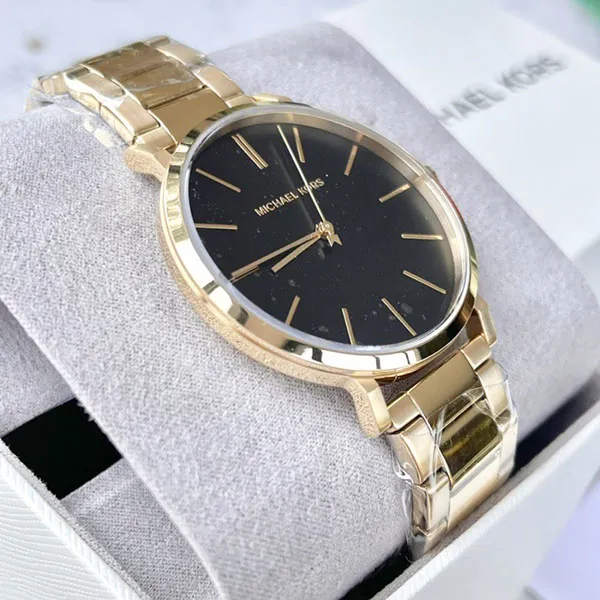 Đồng Hồ Nam Michael Kors MK Men's Auden Three-Hand Gold-Tone Stainless Steel Watch MK7185 Màu Vàng Gold