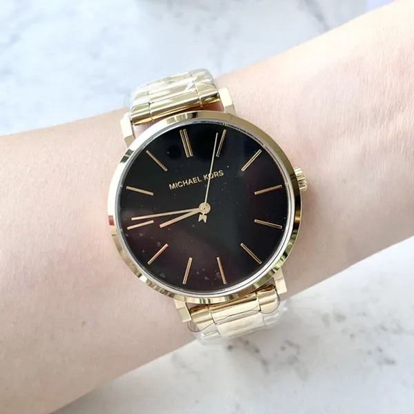 Đồng Hồ Nam Michael Kors MK Men's Auden Three-Hand Gold-Tone Stainless Steel Watch MK7185 Màu Vàng Gold