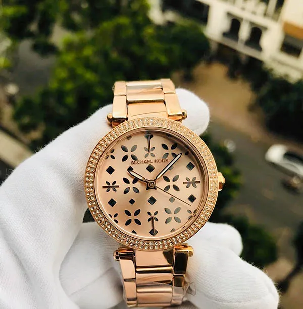 Đồng Hồ Michael Kors MK Parker Mini Watch 33mm Màu Vàng Hồng - 3