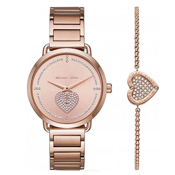 Michael Kors Womens Sofie Rose GoldTone Stainless Steel and Blush Acetate  Bracelet Watch 36mm  Macys
