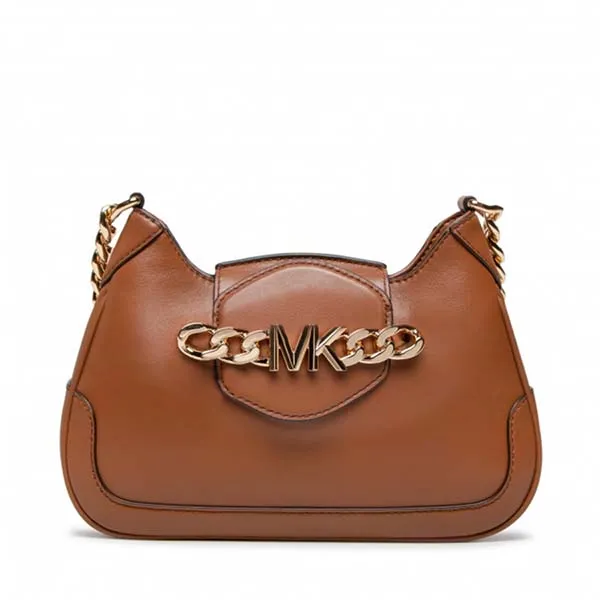 Túi Xách Michael Kors MK Hally Small Leather Shoulder Bag Màu Nâu