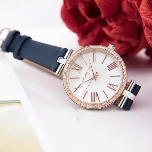Đồng Hồ Nữ Michael Kors MK2833 Dây Da 38mm Màu Xanh Navy