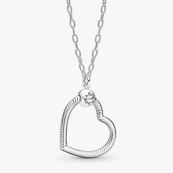 Dây Chuyền Pandora Heart O Pendant & Link Chain Necklace Set Màu Bạc