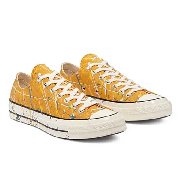 Giày Sneakers Converse Chuck 1970s Paint Splatter Low Màu Vàng Size 42