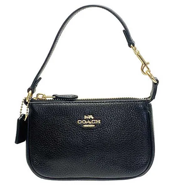 Túi Xách Coach Pouch Leather Nolita Wristlet 6386 IMBLK Black Màu Đen !_HĐ - Túi xách - Vua Hàng Hiệu