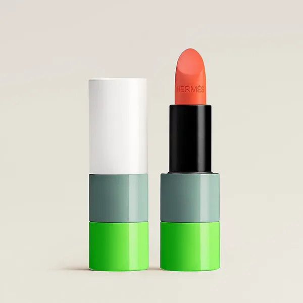 Son Dưỡng Hermès Rouge Shiny Lipstick Limited Edition 035 Orange Capucine Màu Cam Hồng
