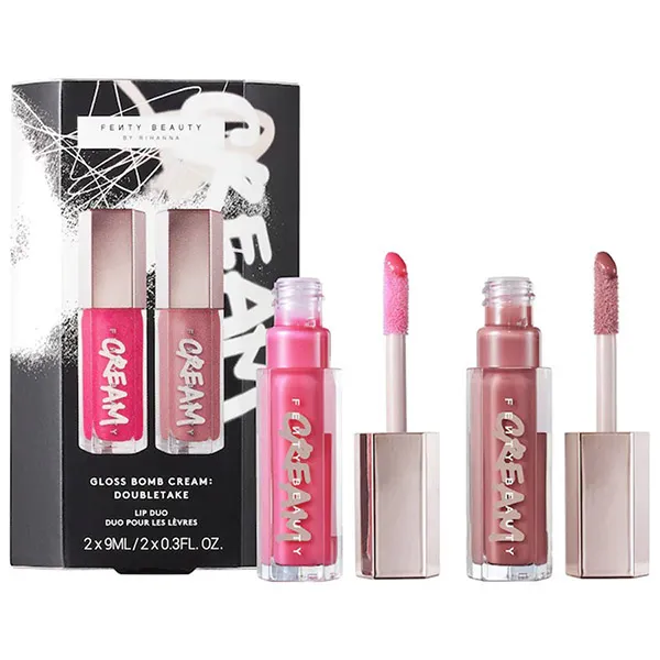 Set Son Bóng Fenty Beauty By Rihanna Gloss Bomb Cream Double Take Lip - Son Môi - Vua Hàng Hiệu