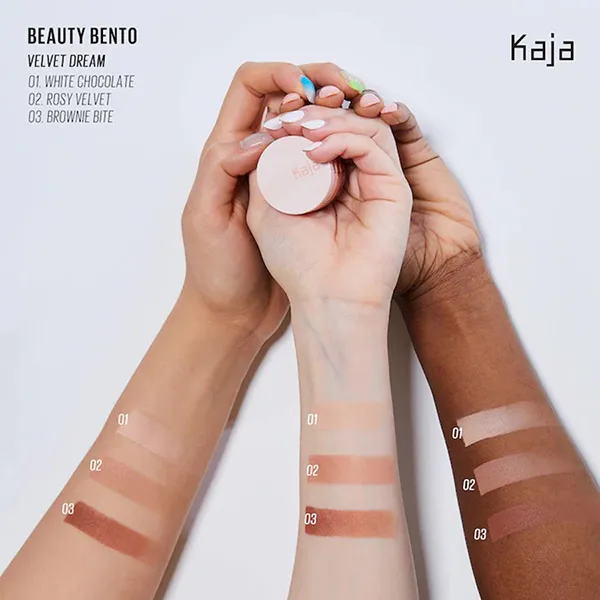 Phấn Mắt 3 Ô Kaja Beauty Bento Bouncy Eyeshadow Trio Matte Finish - Velvet Dream (3x0.9g) - Trang điểm - Vua Hàng Hiệu