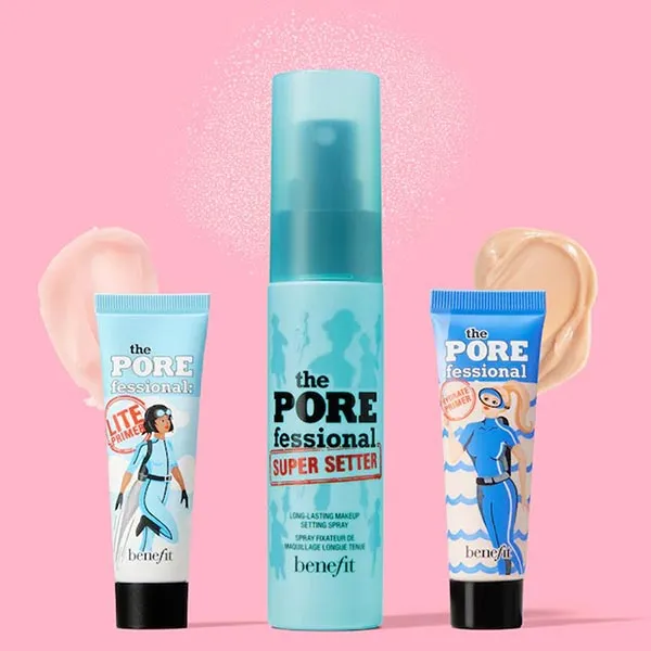 Set Trang Điểm Benefit Cosmetics Pore Minimizer Squad Mini Pore Primer And Setting Spray - Trang điểm - Vua Hàng Hiệu