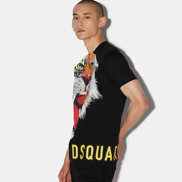 Áo Thun Dsquared2 D2tiger Dsquared2 T-Shirt Màu Đen - Thời trang - Vua Hàng Hiệu