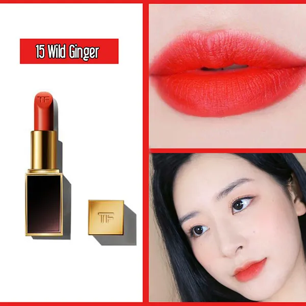 Son Tom Ford Lip Color 15 Wild Ginger Mini Màu Cam Đỏ 2g - Son Môi - Vua Hàng Hiệu