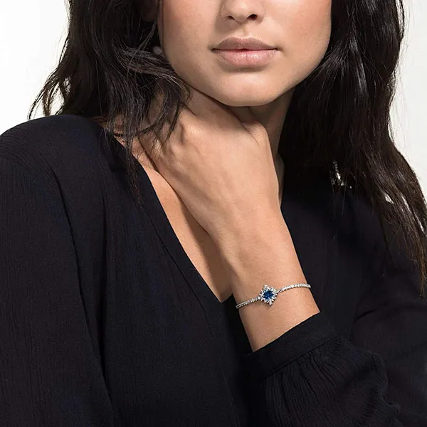 Vòng Đeo Tay Swarovski Palace Bracelet 5498834 Màu Xanh Bạc