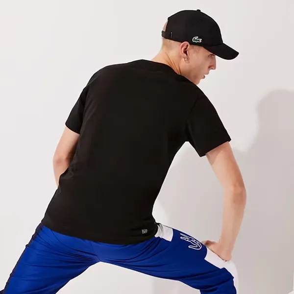 Áo Thun Men’s Lacoste SPORT Print Logo Breathable T-Shirt Màu Đen Size S