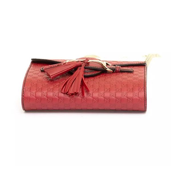 Túi Đeo Chéo Gucci Emily Chain Shoulder Bag Mini Màu Đỏ - 4