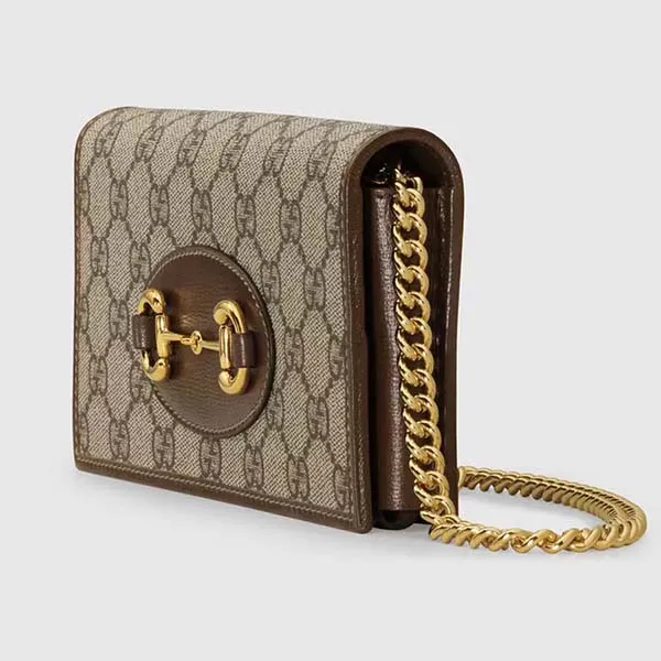 Túi Xách Gucci Horsebit 1955 Wallet With Chain Màu Nâu Đậm - Túi xách - Vua Hàng Hiệu