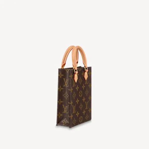 Túi Xách Nữ Louis Vuitton LV Petit Sac Plat M69442 Màu Nâu