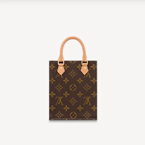 Túi Xách Nữ Louis Vuitton LV Petit Sac Plat M69442 Màu Nâu