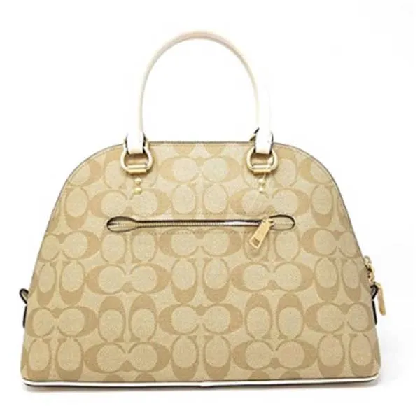Túi Xách Coach Womens Katy Satchel in Crossgrain Leather Light Khaki - Chalk Màu Nâu Nhạt