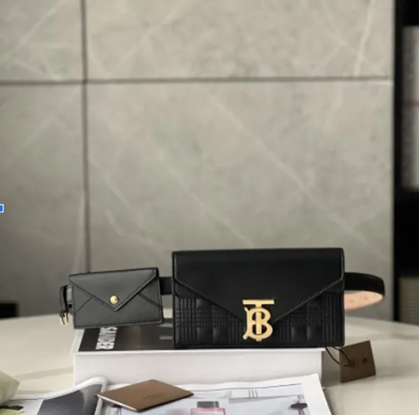 Túi Đeo Hông Burberry TB Envelope Belt Bag 8027476 Kèm Card Màu Đen - Túi xách - Vua Hàng Hiệu