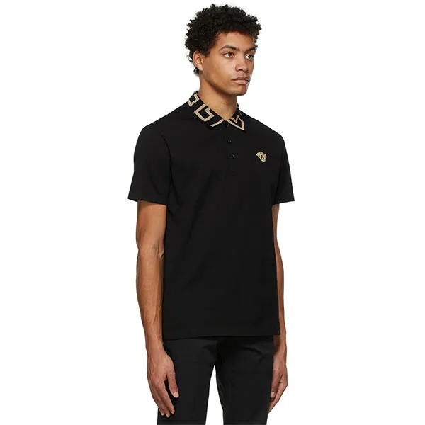 Áo Polo Versace Logo Greca Màu Đen