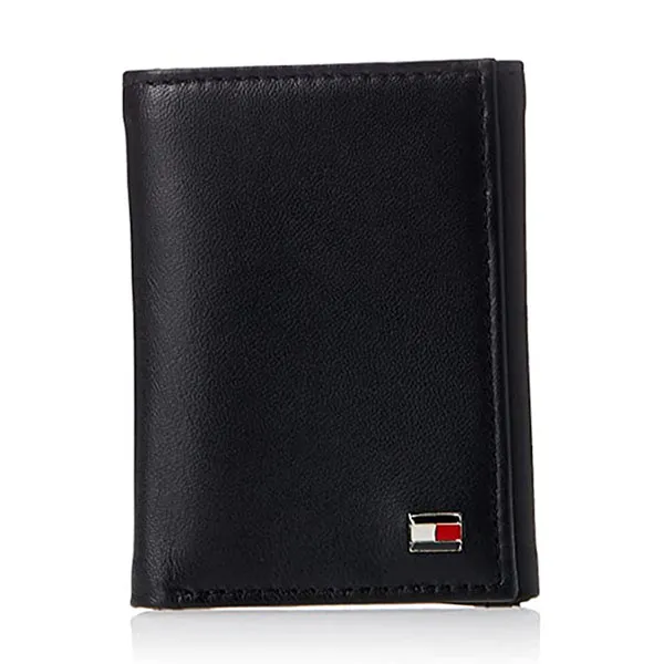 Ví Nam Tommy Hilfiger Leather Trifold Wallet 31TL110022 Màu Đen