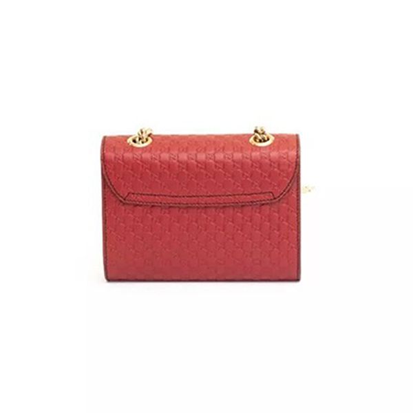 Túi Đeo Chéo Gucci Emily Chain Shoulder Bag Mini Màu Đỏ - 3