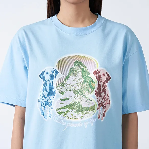 Áo Phông Acmé De La Vie ADLV Dalmatian Short Sleeve Tshirt Sky Màu Xanh Blue