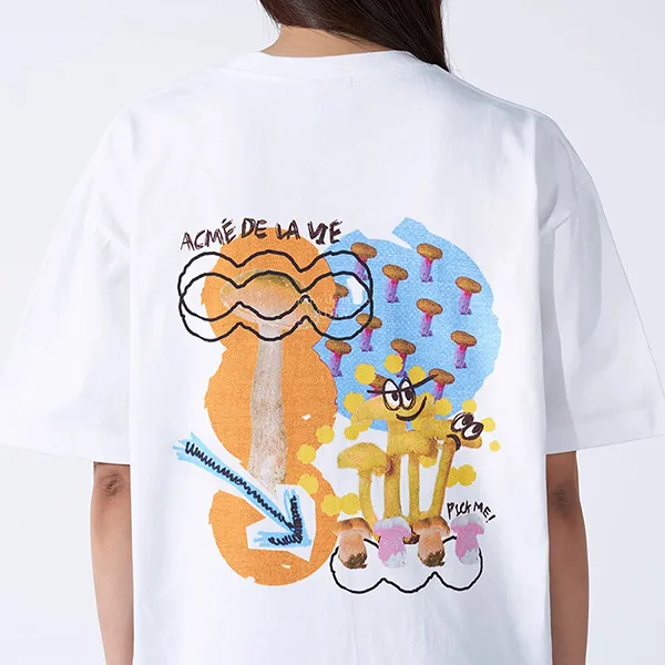 Áo Phông Acmé De La Vie ADLV Mushroom Collage Short Sleevet-Shirt White Màu Trắng Size 1