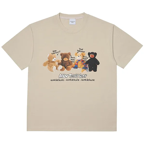 Áo Phông Acmé De La Vie ADLV Teddy Bear Doll Friend Short Sleeve T-Shirt Màu Beige Size 1