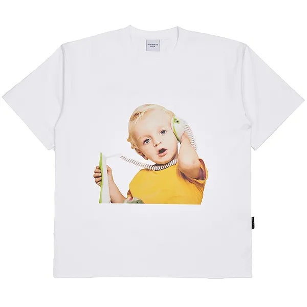 Áo Phông Acmé De La Vie ADLV Telephone Baby White T-Shirt Màu Trắng Size 1